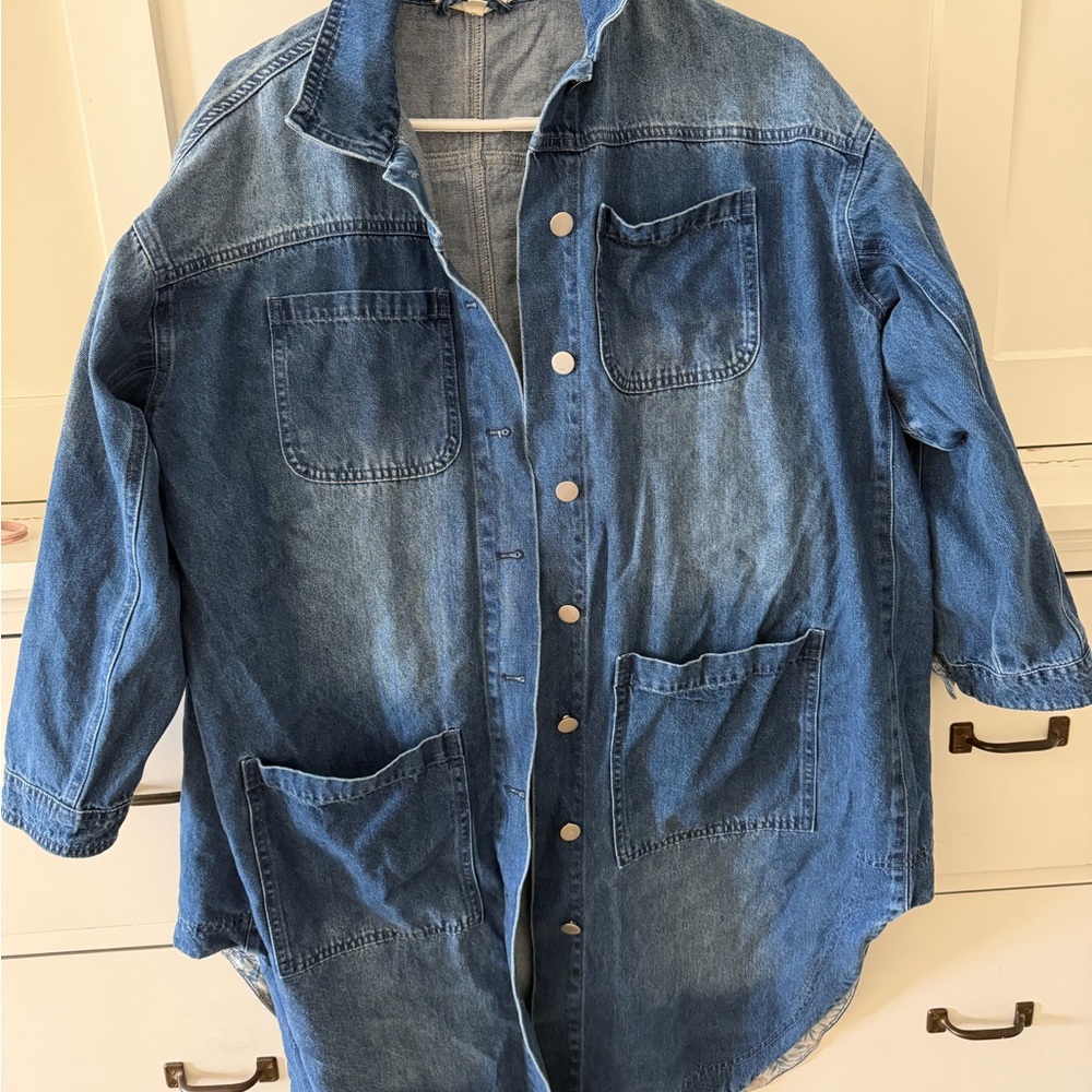 Denim Button-Up Women's Dress/Jacket